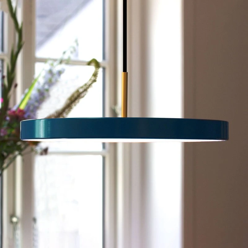 UMAGE Asteria Medium LED hanglamp - Petrol/Messing - Ø 43 cm