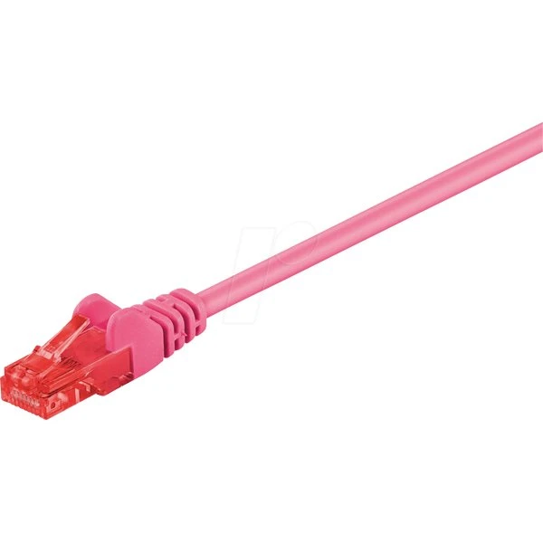 Goobay CAT 6 U/UTP Patchkabel, Magenta, 20 m