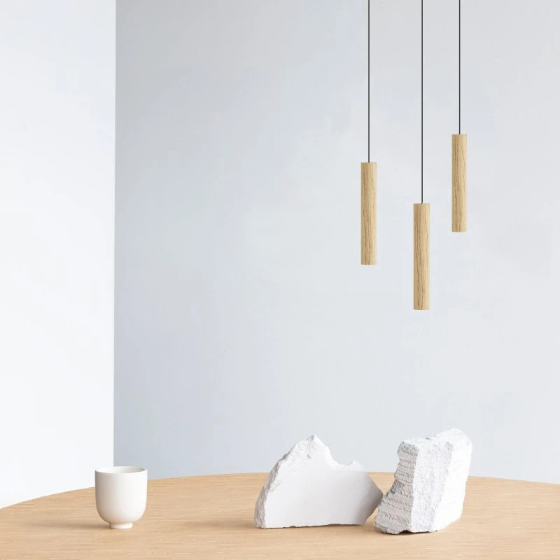 UMAGE Chimes Cluster 3 Hanglamp - Eikenhout