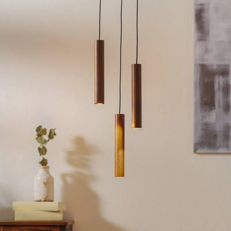UMAGE Chimes Cluster 3 Hanglamp - Donker Eikenhout