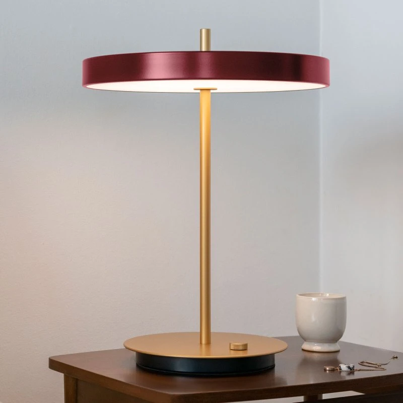 UMAGE Asteria Table Tafellamp - Robijnrood/Messing - LED