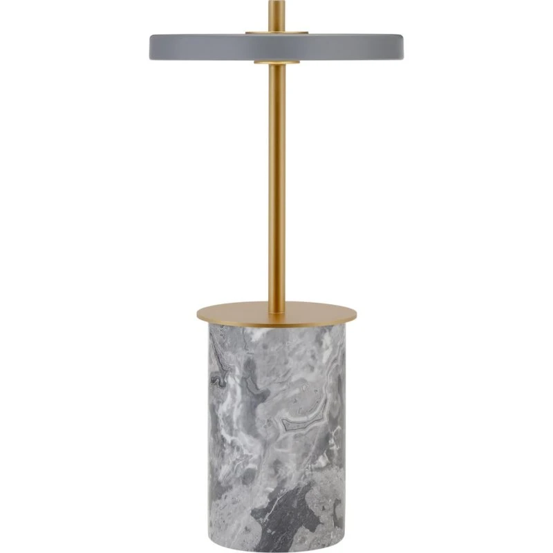 UMAGE Asteria MOVE MINI Acculamp - Marmergrijs/Messing - IP44