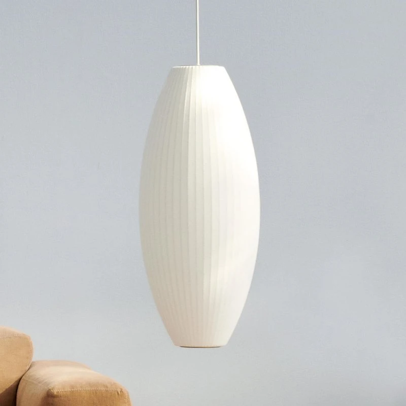 HAY Nelson Cigar Bubble L hanglamp, wit, Ø 38 cm