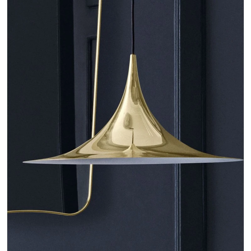 Gubi Semi Hanglamp Ø47 - Geel/Glanzend Messing