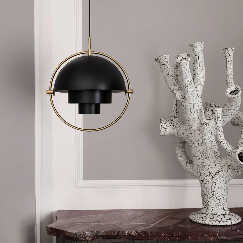 Gubi Multi-Lite Hanglamp Ø 36 cm, Messing/Zwart