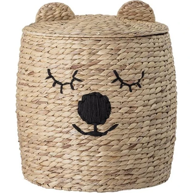 Bloomingville Dolma Mand met Deksel Waterhyacint Nature, 40x50 cm