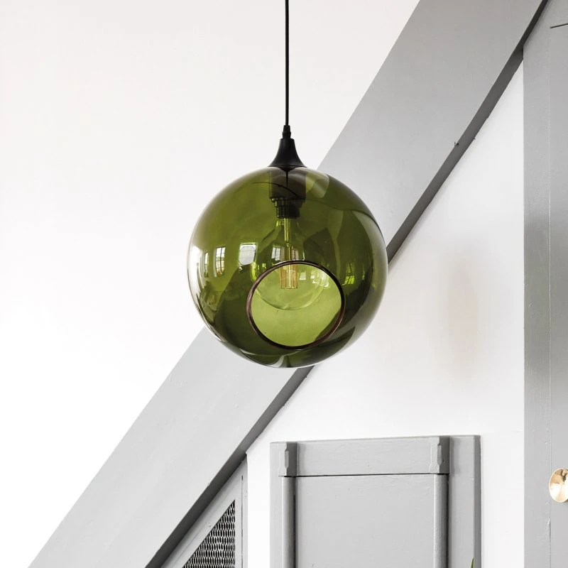 DESIGN BY US Ballroom XL Hanglamp - Groen - Mondgeblazen Glas