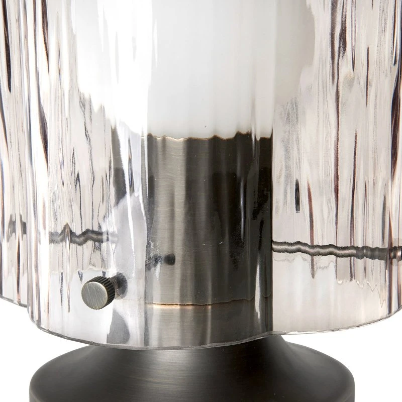Gubi Seine Tafellamp - Rookgrijs Glas & Antiek Messing