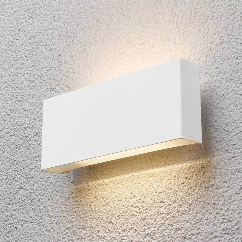 Lindby Safira LED Buitenwandlamp - Wit - Aluminium