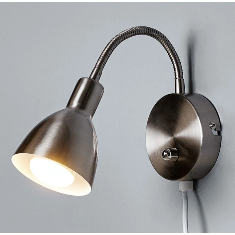 Lindby Wandlamp Amrei - Nikkel - Dimbaar - 42 cm