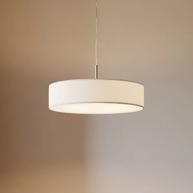 Lindby Sebatin Hanglamp - Beige Textiel - Ø 50 cm