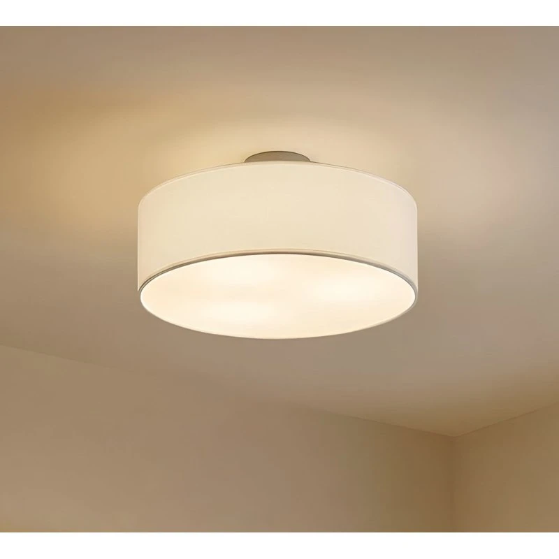 Lindby Sebatin Plafondlamp - Wit/Opaal - Ø 40 cm