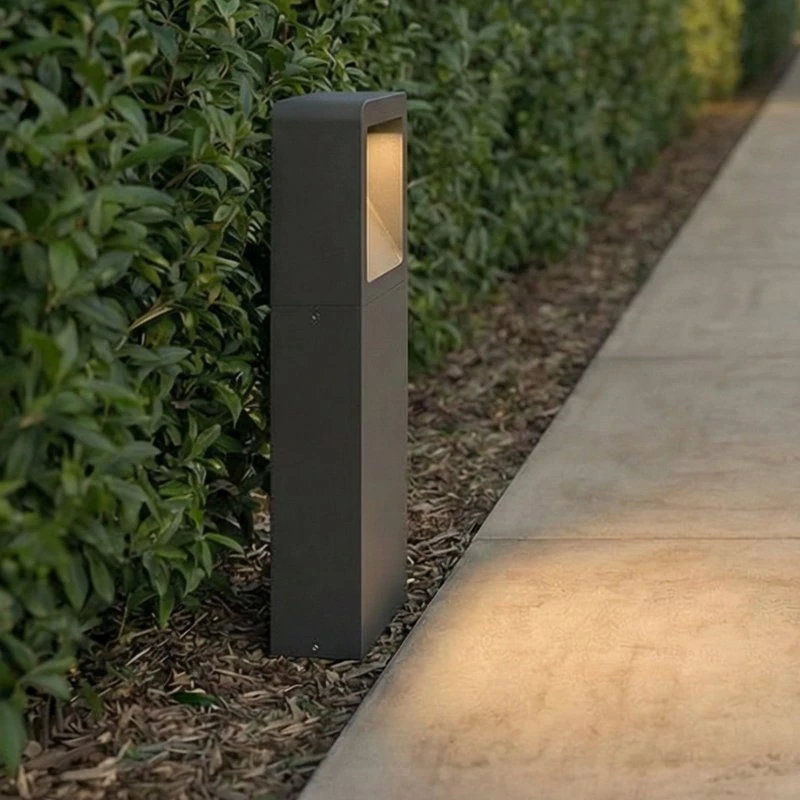 Lucande Leya LED Sokkellamp - Antraciet - 35 cm - IP54