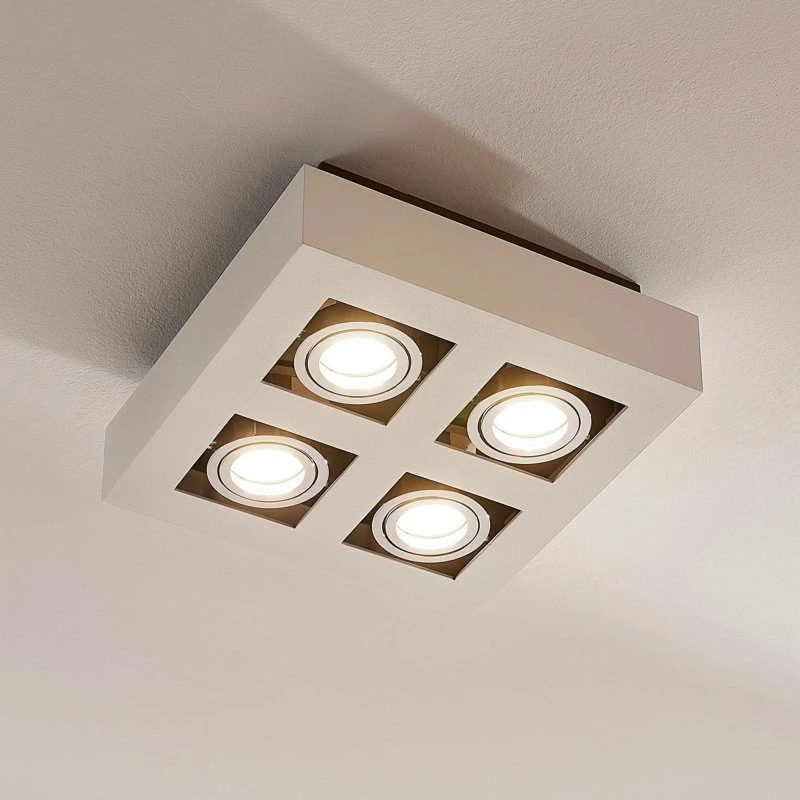 Arcchio Vince Plafondlamp - 4-lamps - 25 cm - Wit/Chroom