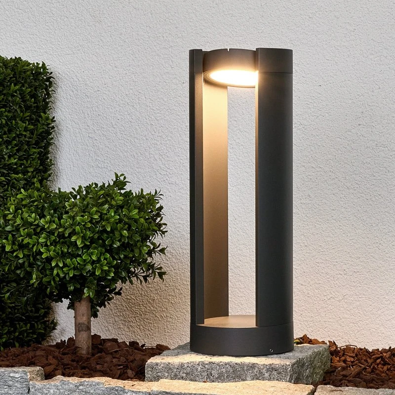 Lucande Dylen LED Sokkellamp - 50cm - Grafietgrijs - IP65