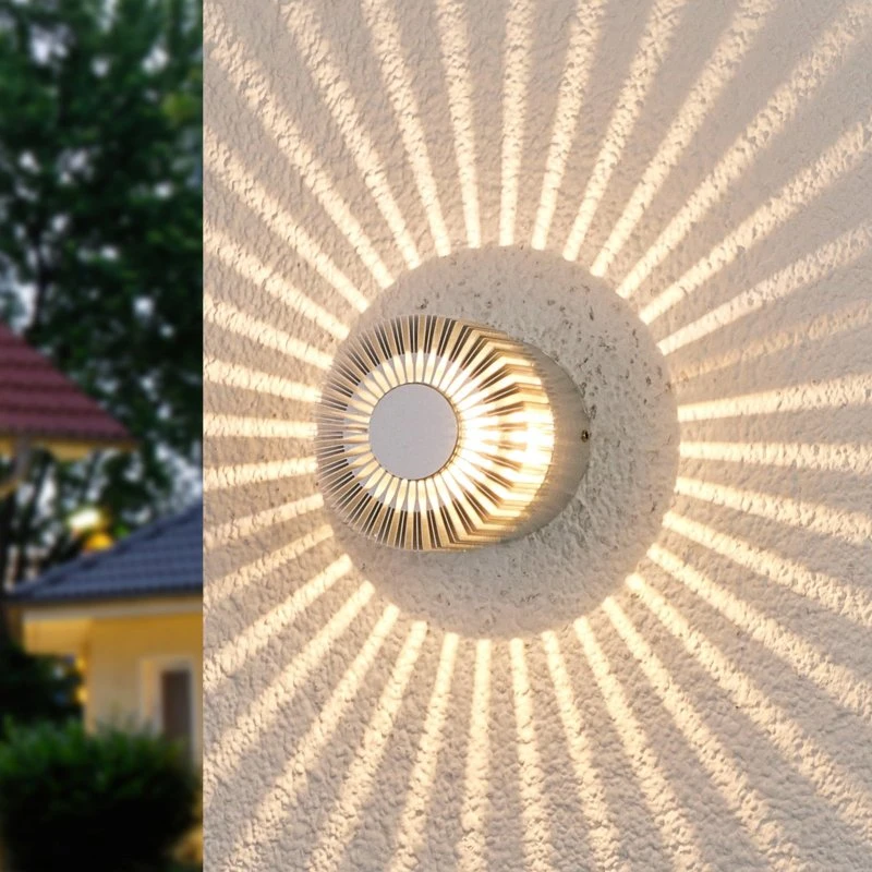Lucande Lennias LED Buitenwandlamp - Aluminium - Grijs