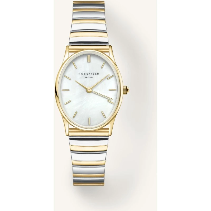 Rosefield The Oval OVWDSG-OV17 Goud/Zilver Dameshorloge