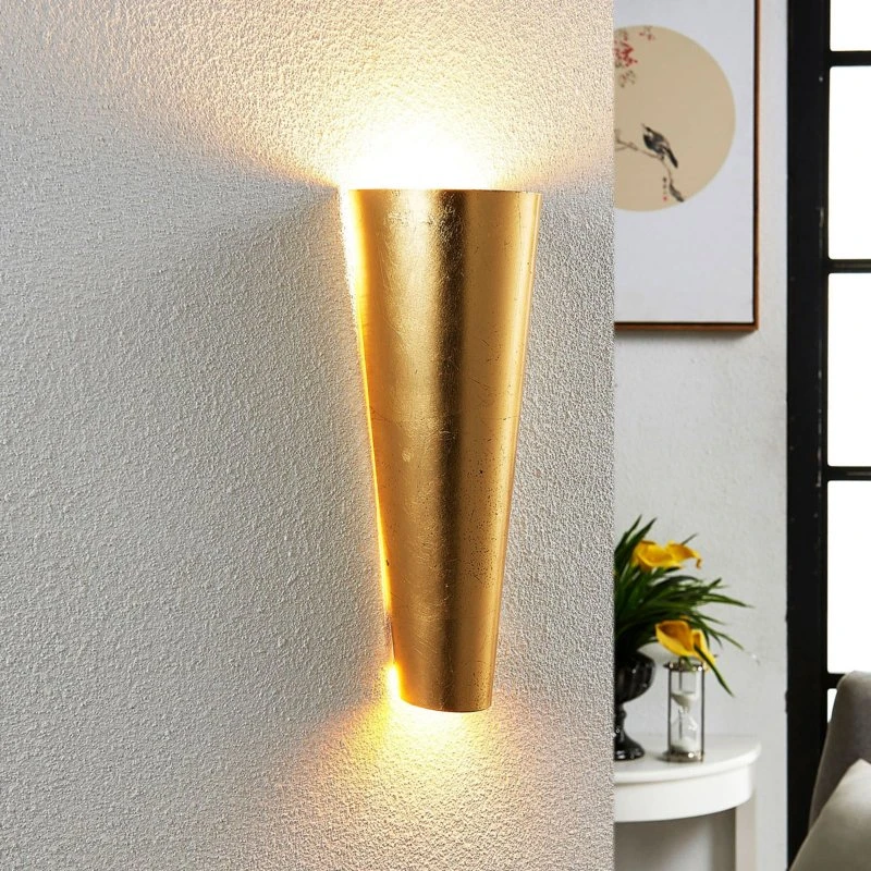 Lindby Conan Wandlamp - Goud - Modern Messing