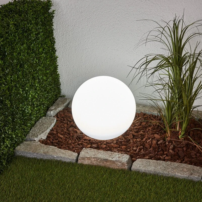 Lindby Lago LED Tuinlamp op Zonne-energie - Wit - Ø 30 cm