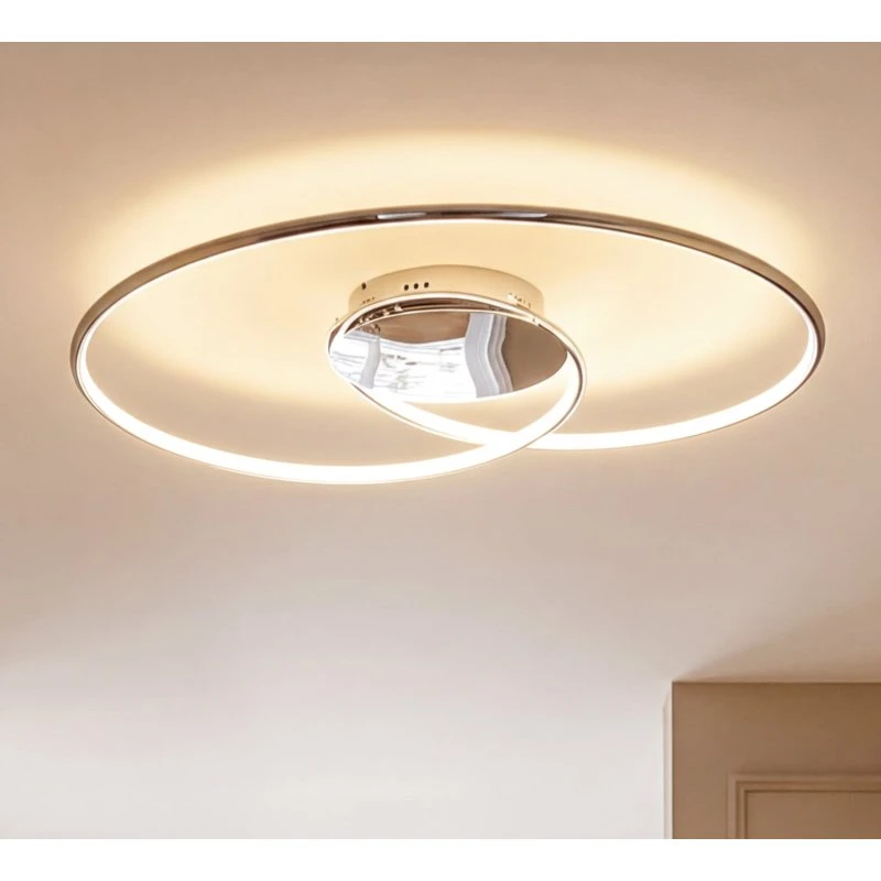 Lindby LED-plafondlamp Joline - Chroom/Wit - Ø 74 cm