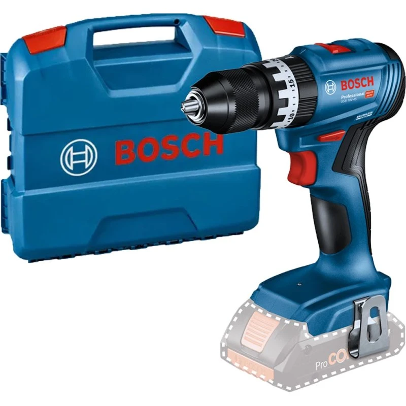 Bosch GSB 18V-45 18V Accuboormachine 45 Nm + 2x2Ah + Lader + Koffer