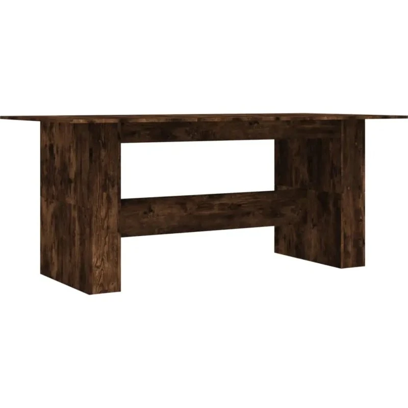 vidaXL Eettafel 180x90x76 cm gerookt eiken