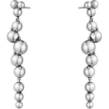 Georg Jensen Moonlight Grapes Lange Oorbellen in Zilver