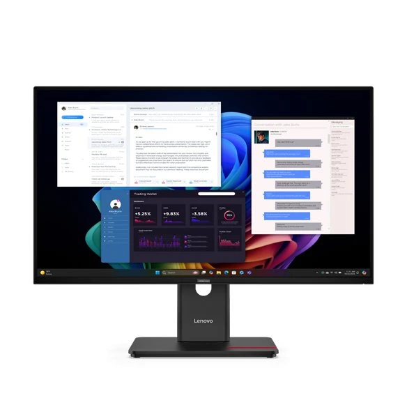 Lenovo ThinkVision T27ud-40 27" 4K Ultra HD Monitor Zwart