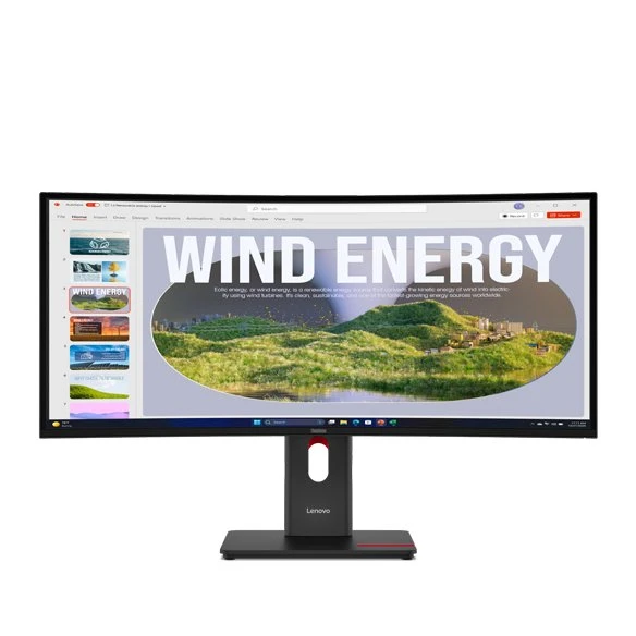 Lenovo ThinkVision T34WD-40 34-inch Gebogen Monitor Zwart