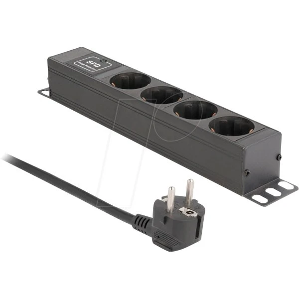 Delock Stekkerdoos 4-voudig met Overspanningsbeveiliging