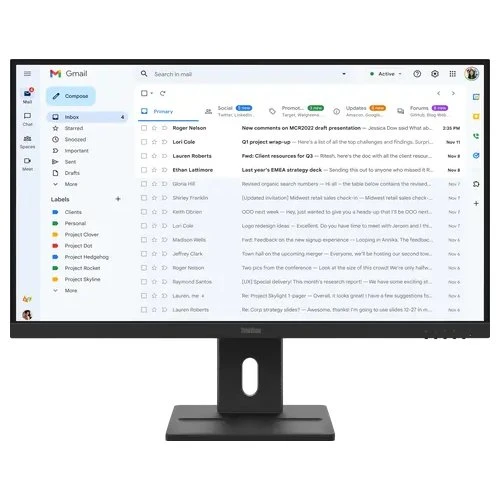 Lenovo ThinkVision E27-40 27" Monitor Zwart