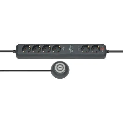 Brennenstuhl Eco-Line Comfort Switch Plus 6-ingang met voetschakelaar (antraciet)