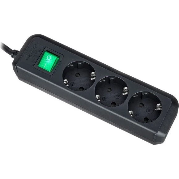 Brennenstuhl Eco-L 3-voudige stekkerdoos met schakelaar, 5 m, zwart