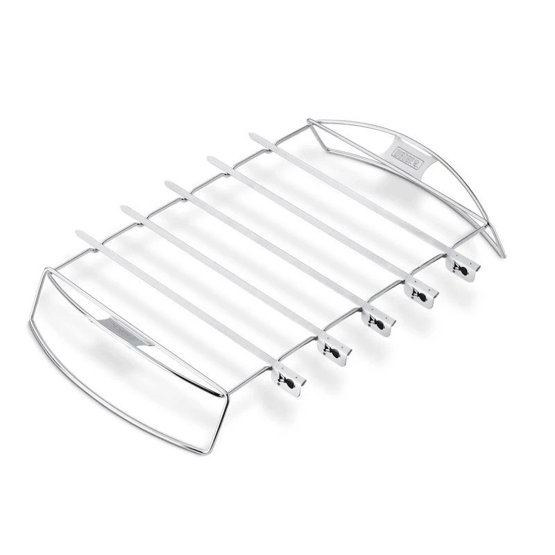 Weber® Spiesenset en Houder met 4 Dubbele Spiesen