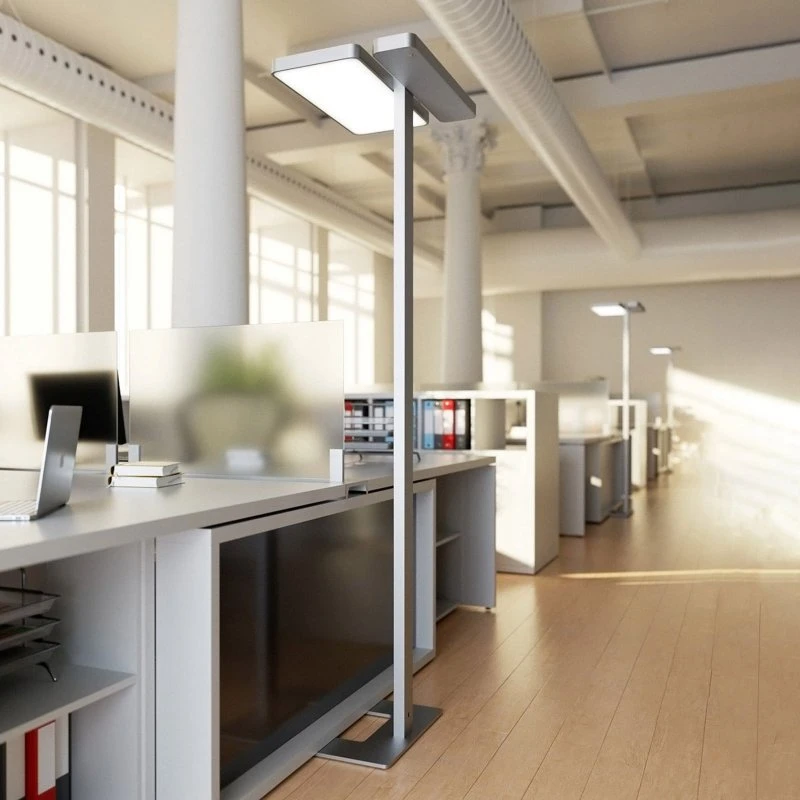 Arcchio LED vloerlamp Aila - Zilver - Daglichtsensor & Dimbaar