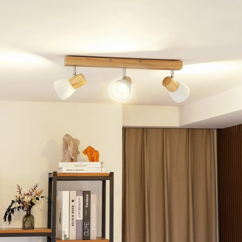 Lindby plafondlamp Thorin, 47 cm, 3-lamps, wit/hout, E14