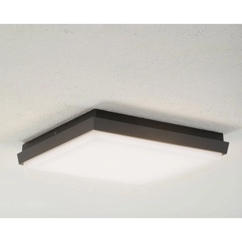 Lucande Amra LED Buitenplafondlamp - 30 cm - Antraciet