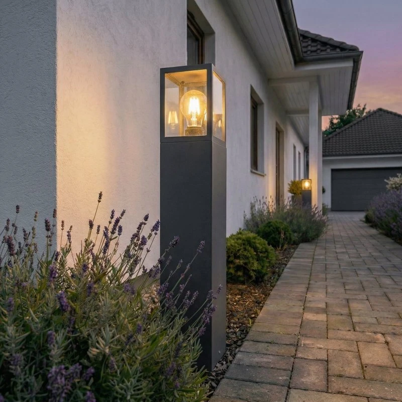 Lucande Klemens Tuinpadverlichting - Antraciet - 65 cm
