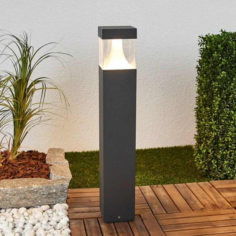 Lucande Egon LED tuinpadverlichting - Grafietgrijs - 65 cm