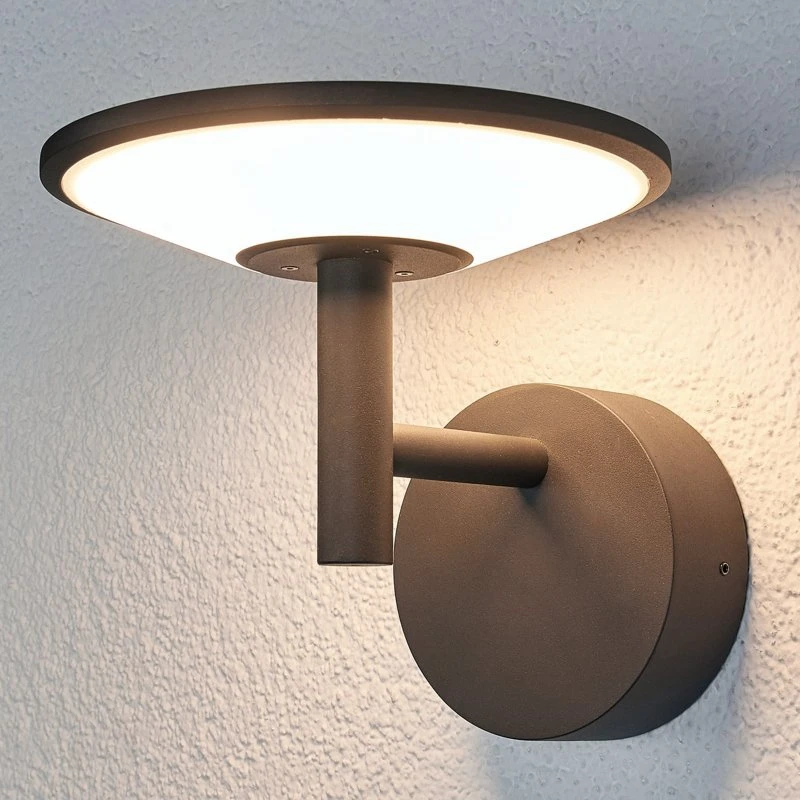 Lucande Fenia LED Buitenwandlamp - Antraciet - Aluminium - IP65