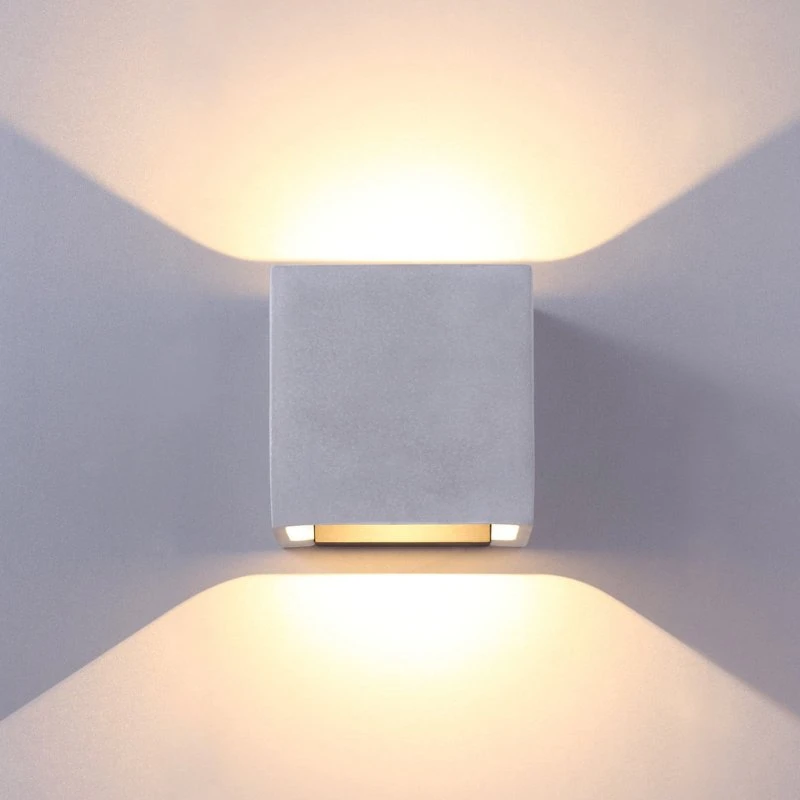 Lucande Riak LED Buitenwandlamp - Beton Grijs - Modern
