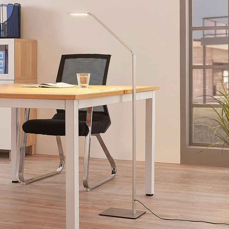 Lucande Resi LED vloerlamp - Aluminium - Dimbaar