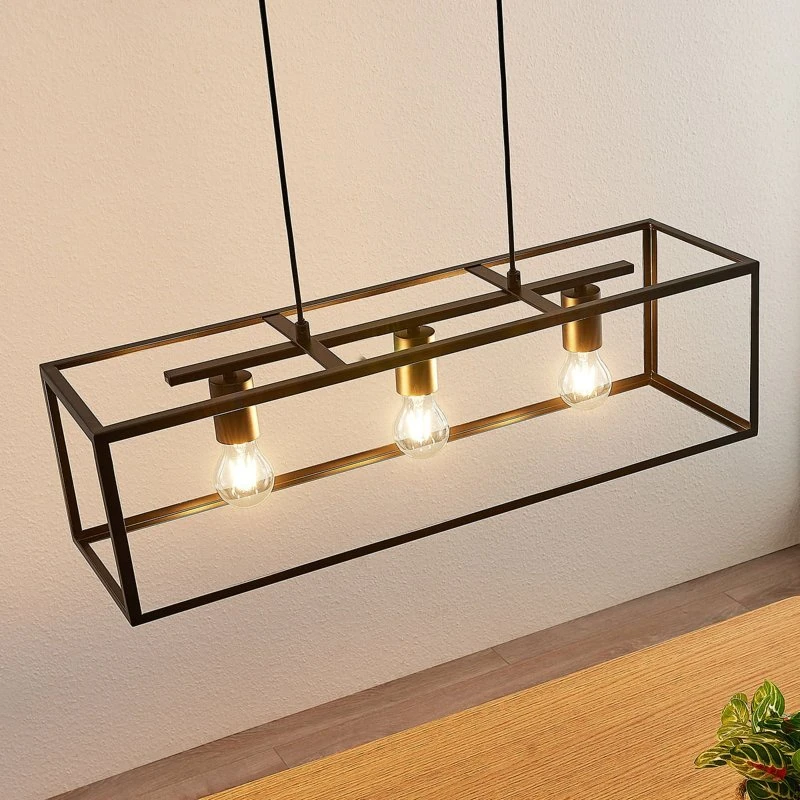 Lindby Hanglamp Emily - Zwart - 72 cm - 3-lamps
