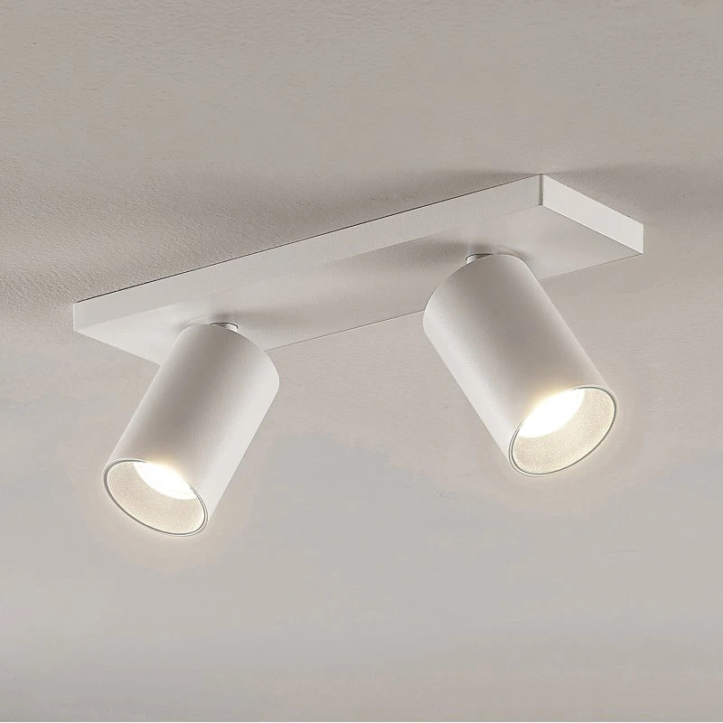 Arcchio spot Brinja wit, 2-lamps, GU10, Ø 6 cm