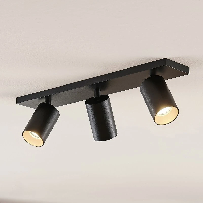 Brinja Arcchio plafondlamp zwart/goud - 3-spots - Aluminium