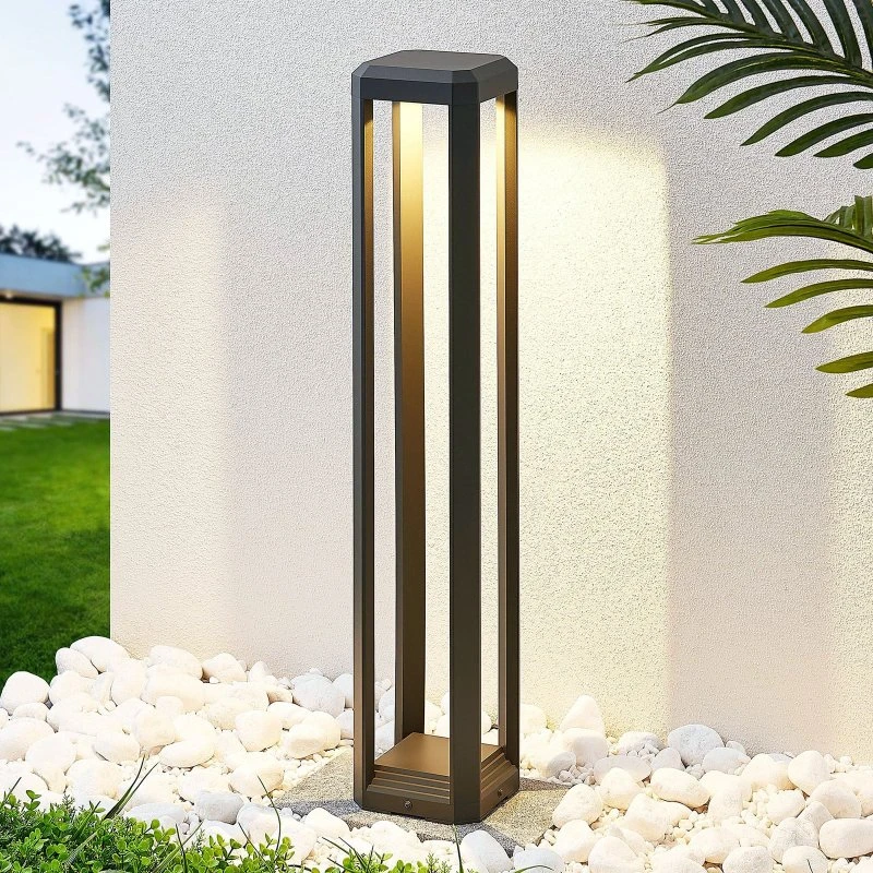 Lucande Fery LED Tuinpadverlichting - Antraciet - 80cm
