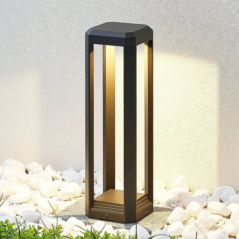 Lucande Fery LED Sokkellamp - Antraciet - 50cm - IP65
