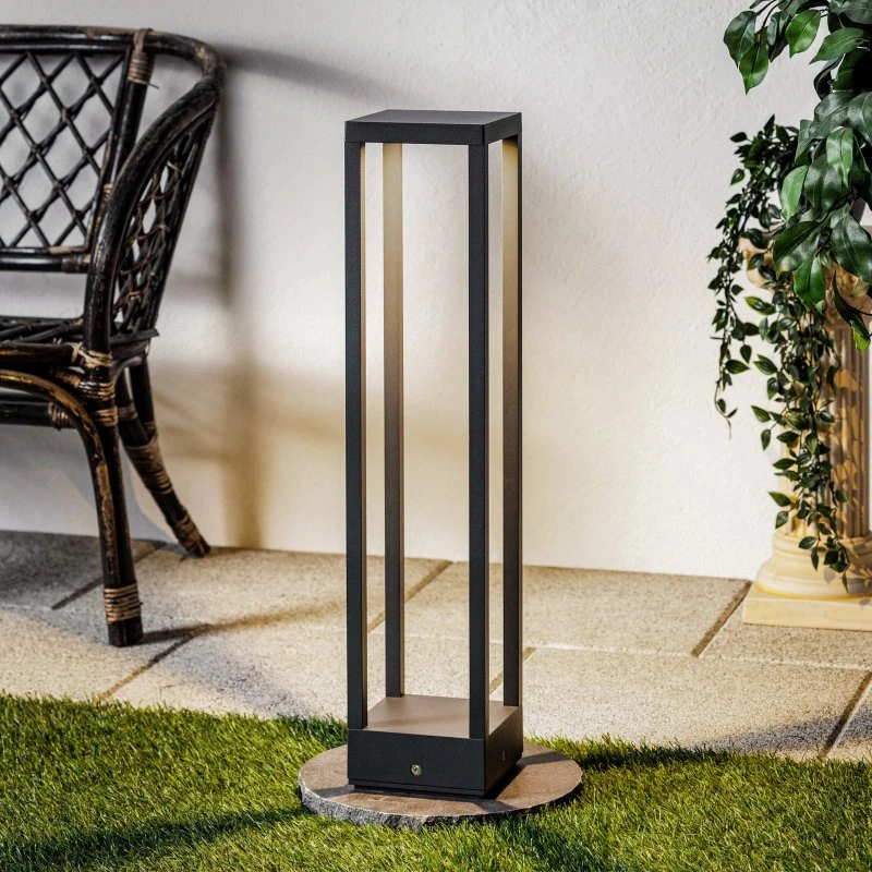 Lucande Carlota LED Tuinpadverlichting, Antraciet, 65 cm
