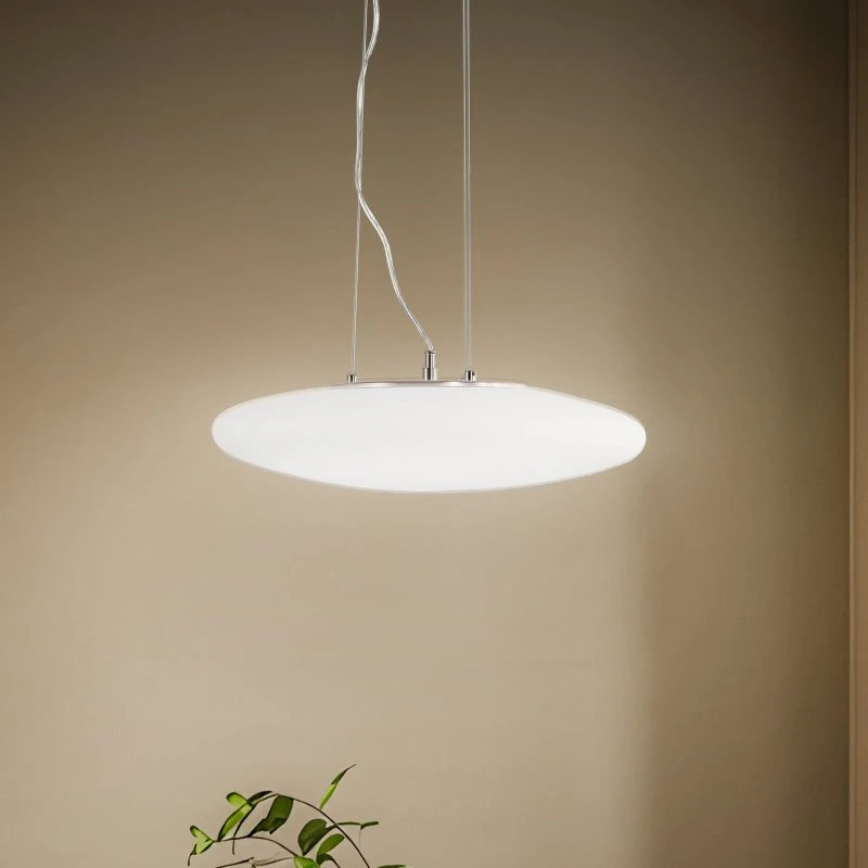 Lindby Gunda LED Hanglamp - Wit Opaalglas - Dimbaar