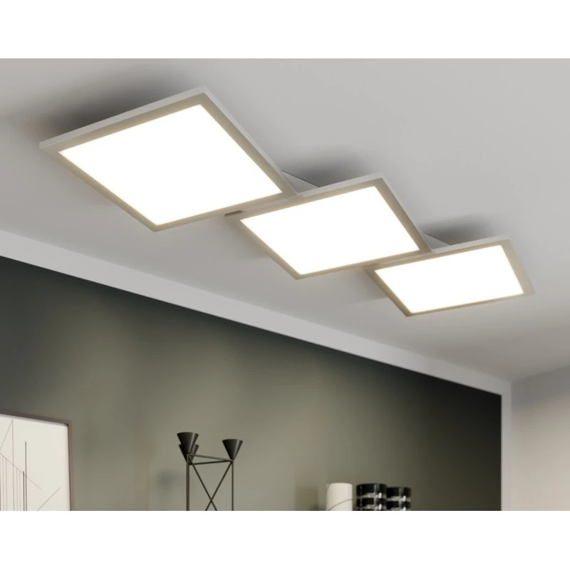 Lucande LED plafondlamp Ilira - Zilver/Wit - Dimbaar & CCT
